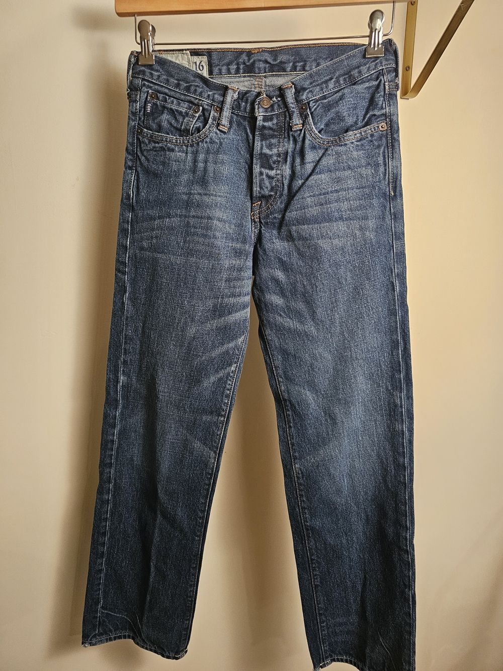16 Slim 100% Cotton Classic Boys's Blue Straight-Leg Jeans